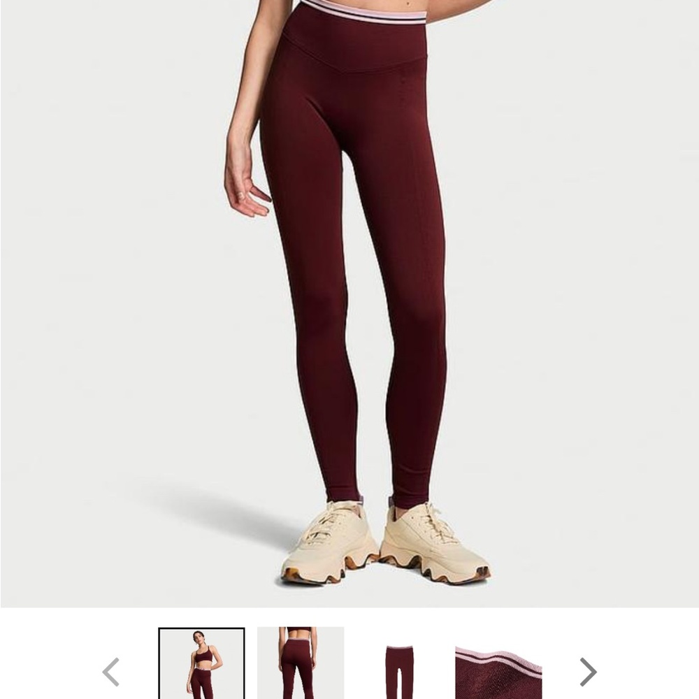 PINK Victoria's Secret Maroon Leggings